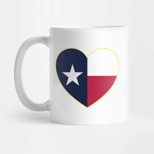 Texas Flag Heart Mug